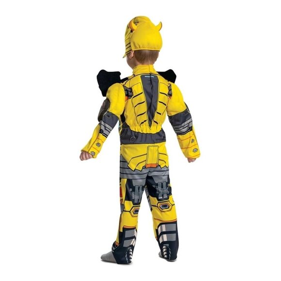 Disguise Hasbro Transformers Bumblebee Toddler Muscle Halloween Costume Sz 3T/4T - Picture 3 of 4
